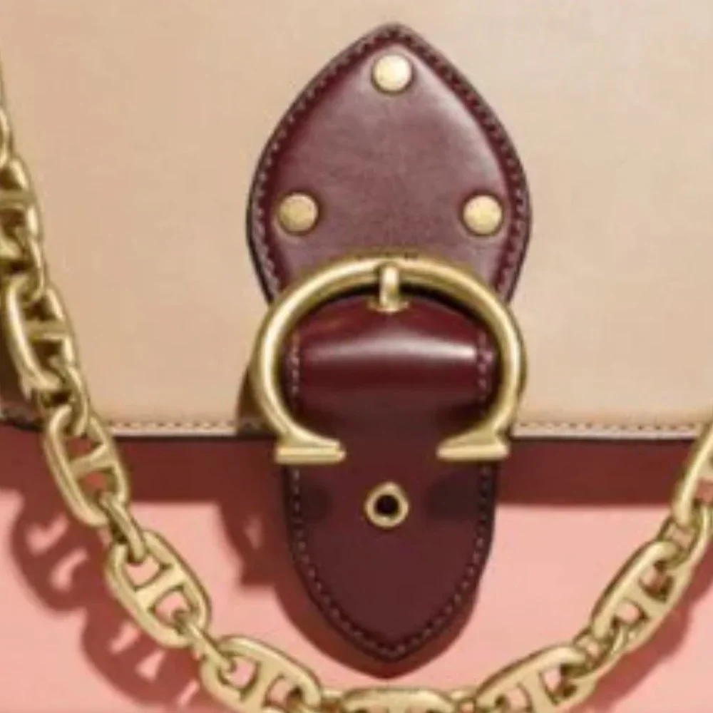 Coach Beat Shoulder Bag In Colorblock‎ Candy Pink Multi NWT